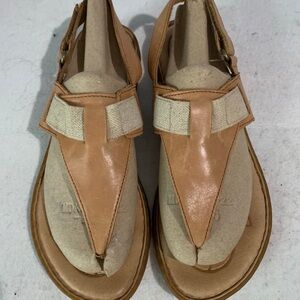 Born Tan Hook n Loop Slingback Thong Sandals